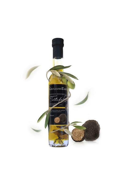 Levně PREMIUM - Extra panenský olivový olej s plátky černého lanýže - 100ml (Lanýžový Olej)