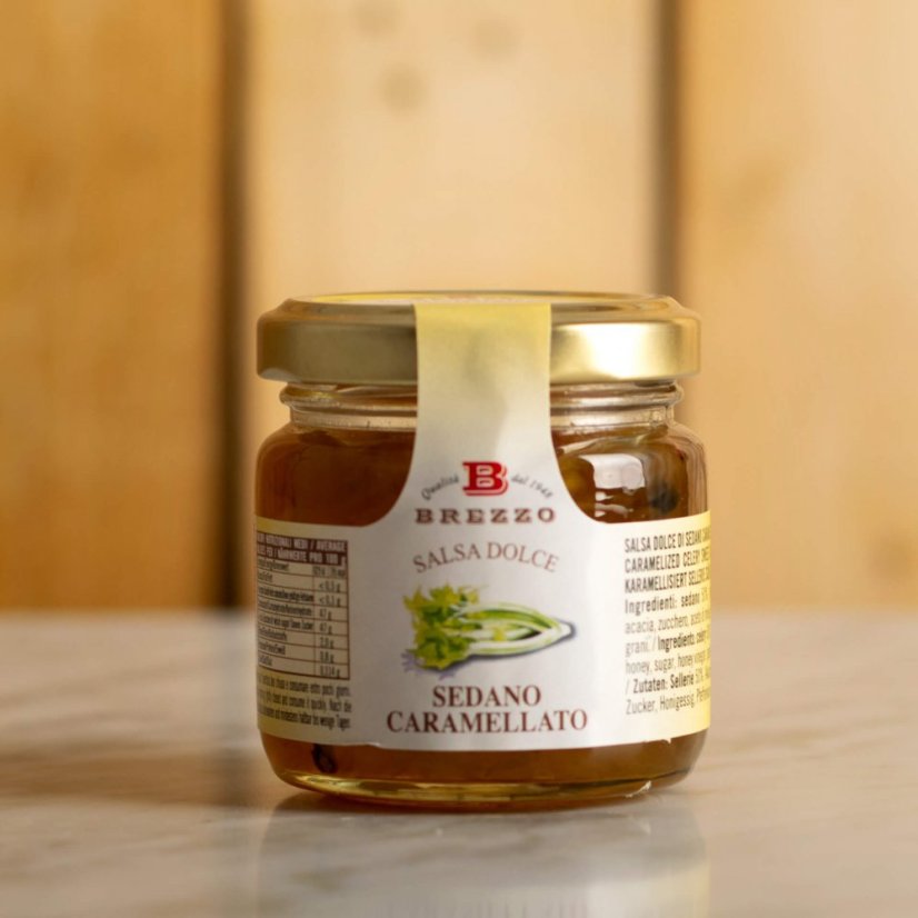 Čatní z karamelizovaného celeru s medem,  110 g