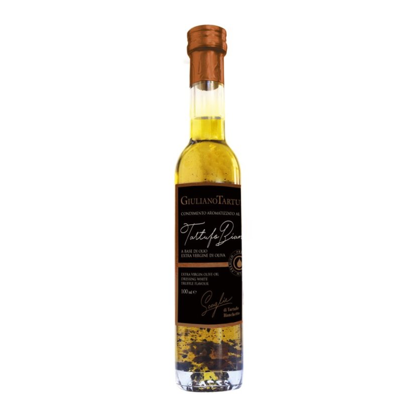 Premium - Extra panenský olivový olej s plátky bílého lanýže, 100 ml  (Lanýžový Olej)