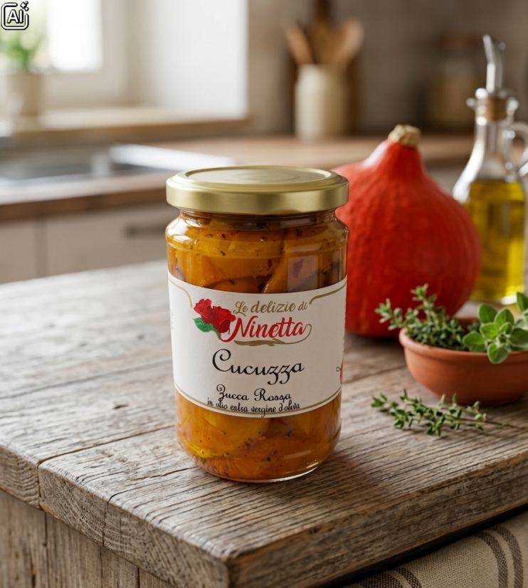 Červená dýně v extra panenském olivovém oleji, 290 g