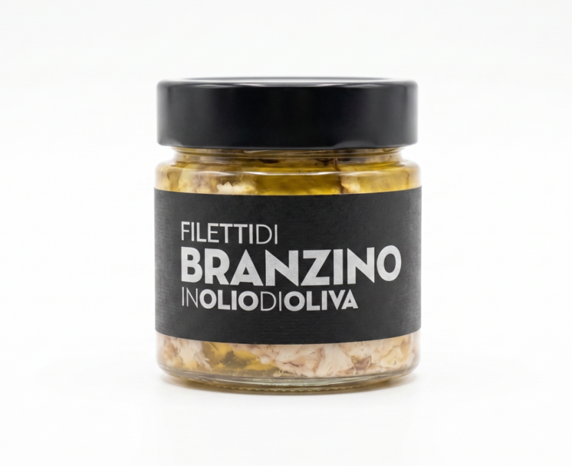 Filety z mořského vlka v olivovém oleji, 200 g (Filetti di Branzino)