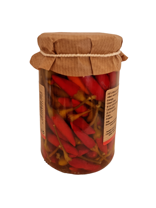 Italské chilli papričky Diavolicchio v oleji, 290 g