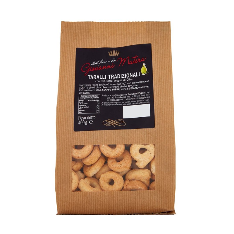 Tradiční Taralli s extra panenským olivovým olejem, 400 g