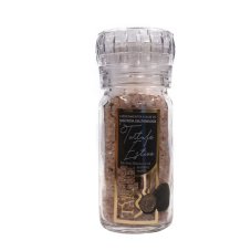 Hrubá Himalajská růžová sůl s černým lanýžem - s mlýnkem, 90 g (Lanýžová sůl)