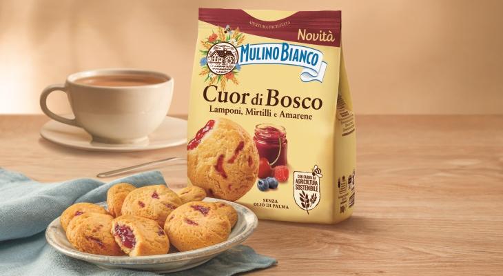 Sušenky s náplní z lesních plodů Cuor di Bosco Mulino Bianco, 300 g