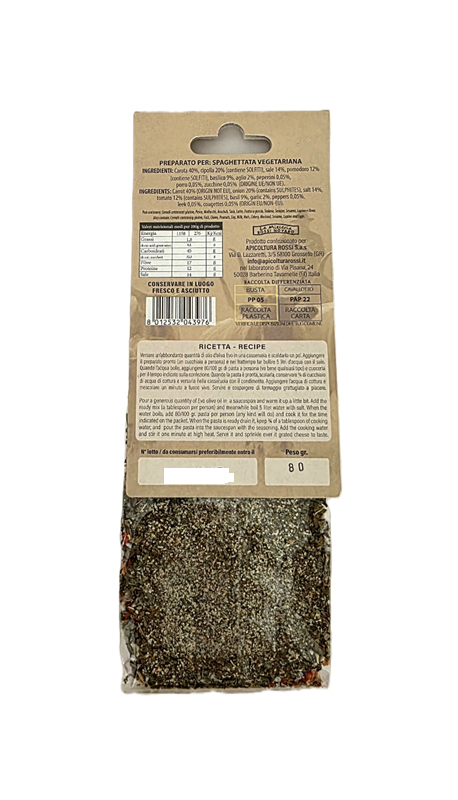 Směs koření na těstoviny Vegetariánská, 80 g