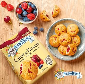 Sušenky s náplní z lesních plodů Cuor di Bosco Mulino Bianco, 300 g