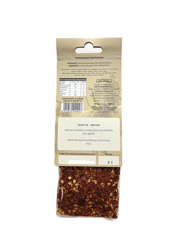 Drcené chilli papričky, 80 g