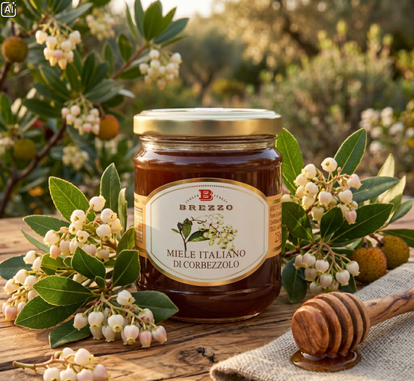 Italský med z planikových květů, 250 g (Miele di Corbezzolo)