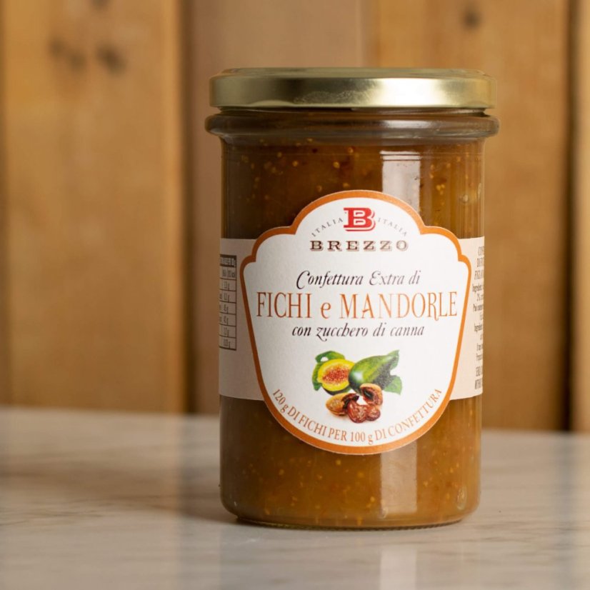 Fíkový džem extra s mandlemi, 350 g (120g ovoce na 100g džemu)