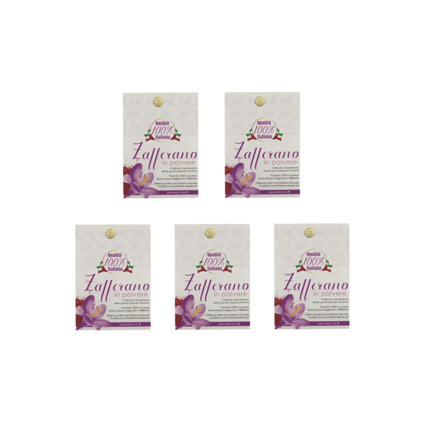 5x Čistý mletý italský šafrán, 0,1 g - 100% přírodní