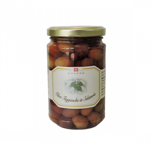 Taggiasca-Oliven in Salzlake, 300 g