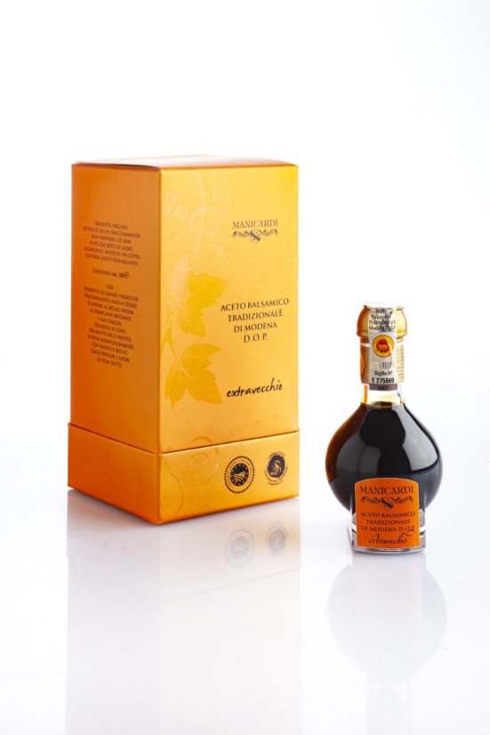 Tradiční Balzamikový ocet z Modeny D.O.P. extravecchio stáří 25 let, 100 ml - bez barviv - v dárkové krabičce