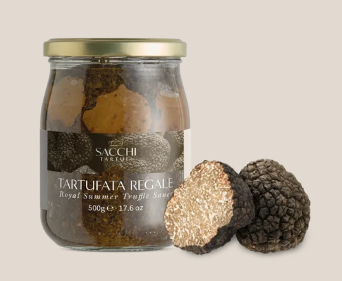 Královská lanýžová omáčka 10 % s plátky lanýžů, 500 g  (Lanýžová pasta)