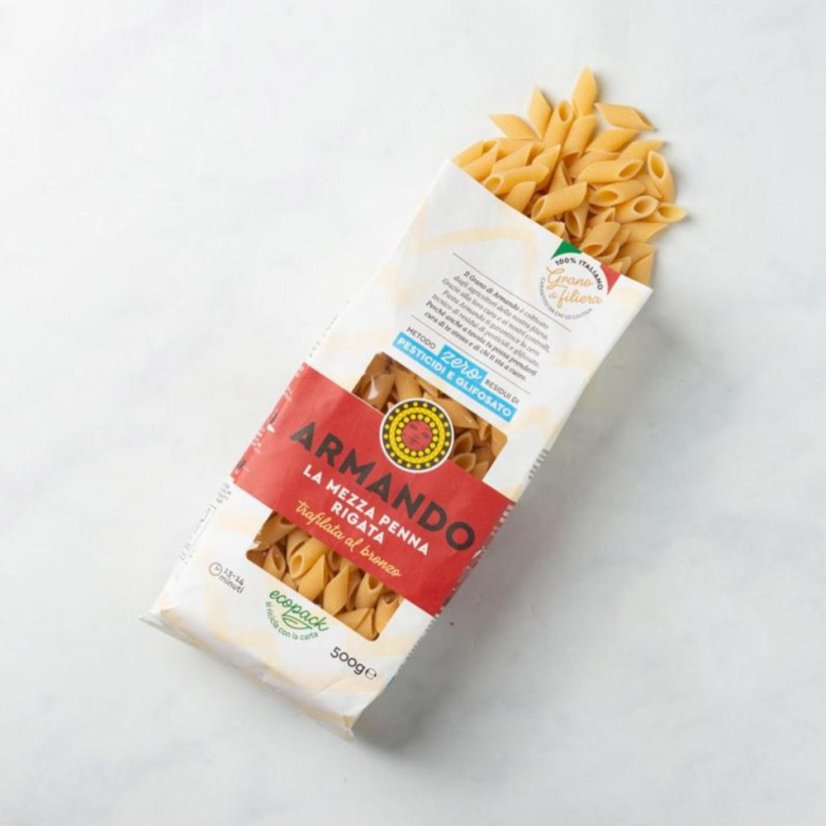 Těstoviny Mezze Penne Armando, 500 g - metoda nulových reziduí