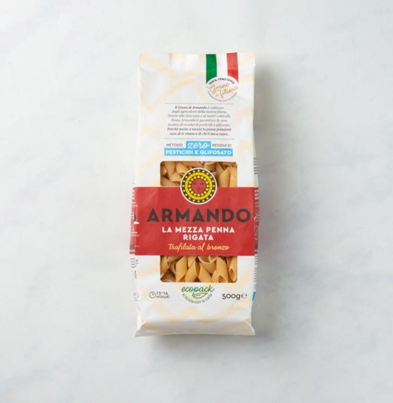 Těstoviny Mezze Penne Armando, 500 g - metoda nulových reziduí