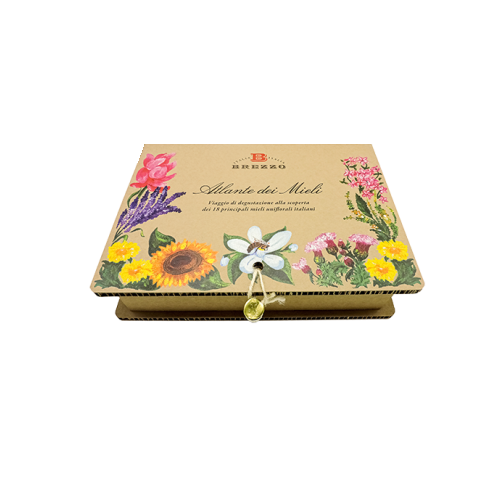 Dárkový box Atlas Medů, 18ks Italských medů, 630 g
