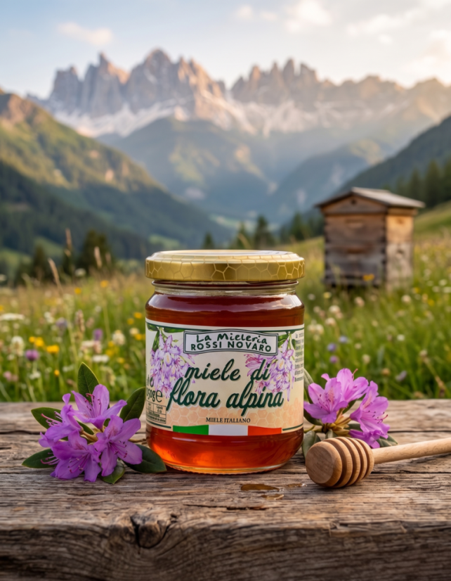 Italský med z alpských květů, 250 g (Miele di Flora Alpina)