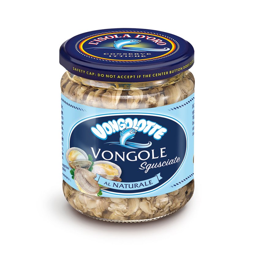 Mušle Vongole vyloupané ve vlastní šťávě, 190 g
