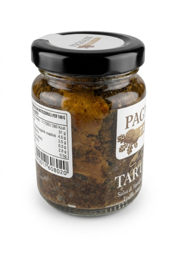 Lanýžová omáčka 10 % s lanýžovými plátky, 90 g  (Lanýžová pasta)
