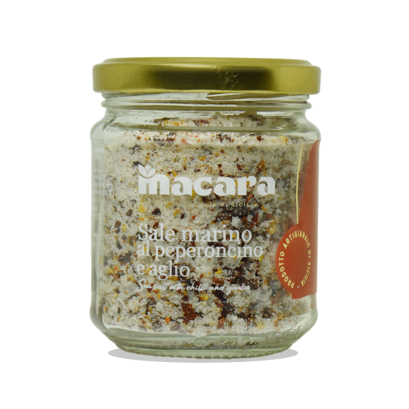 Mořská Sicilská sůl s chilli papričkami a česnekem, 300 g