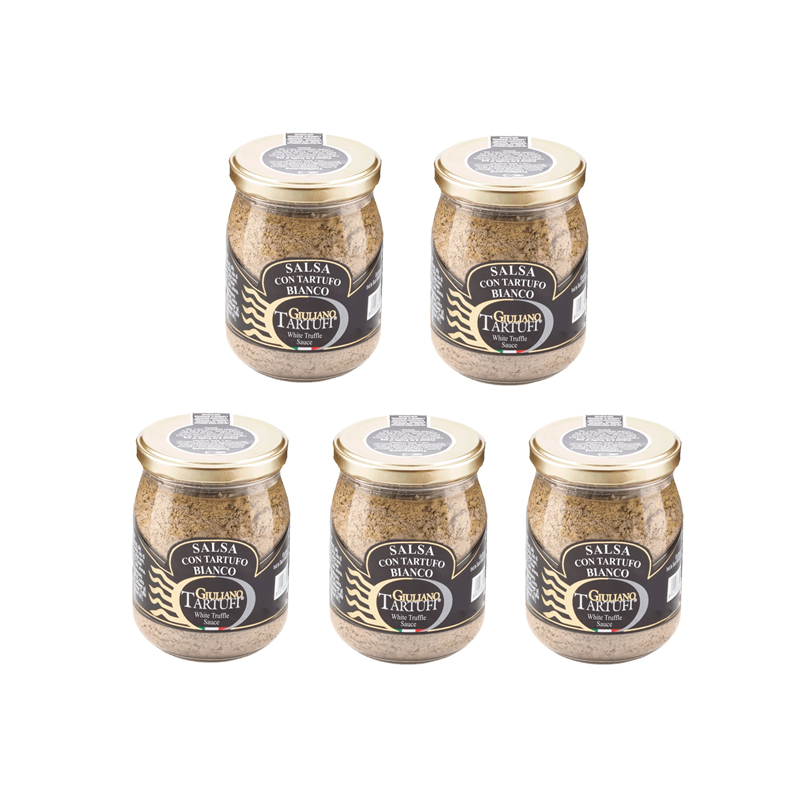 5x Lanýžová pasta z bílého drahocenného lanýže, 470 g  (Salsa Tartufata Bianca)