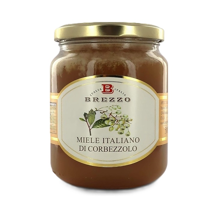 Italský med z planikových květů Brezzo, 500 g (Miele di Corbezzolo)