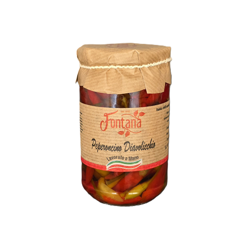 Italské chilli papričky Diavolicchio v oleji, 290 g