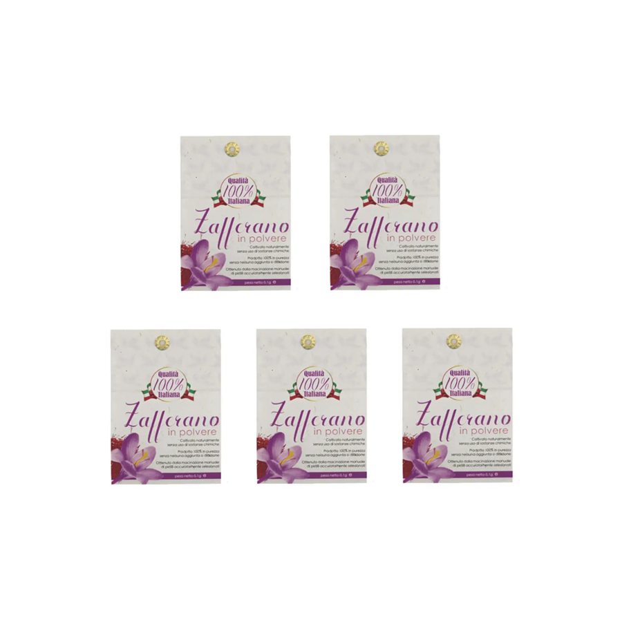 5x Čistý mletý italský šafrán, 0,1 g - 100% přírodní