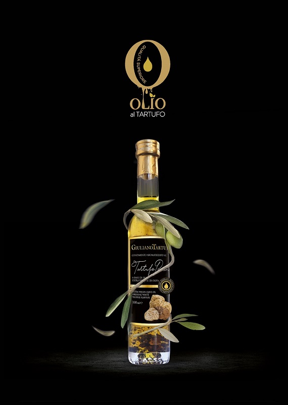 Levně PREMIUM - Extra panenský olivový olej s plátky bílého drahocenného lanýže - 100ml (Lanýžový Olej)